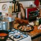 Crop person preparing lunch in house kitchen