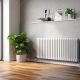 Modern radiator at home. Central heating system. ai generative